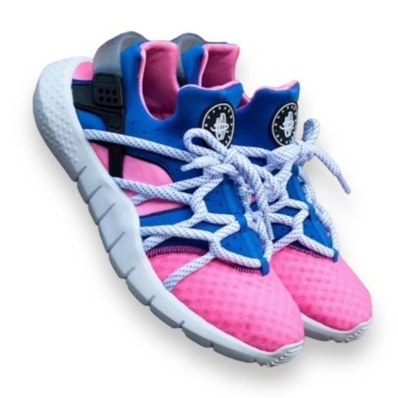 Nike | Huarache NM | Pink + Blue Sneakers | Women’s Size 6.5 - Picture 1 of 9